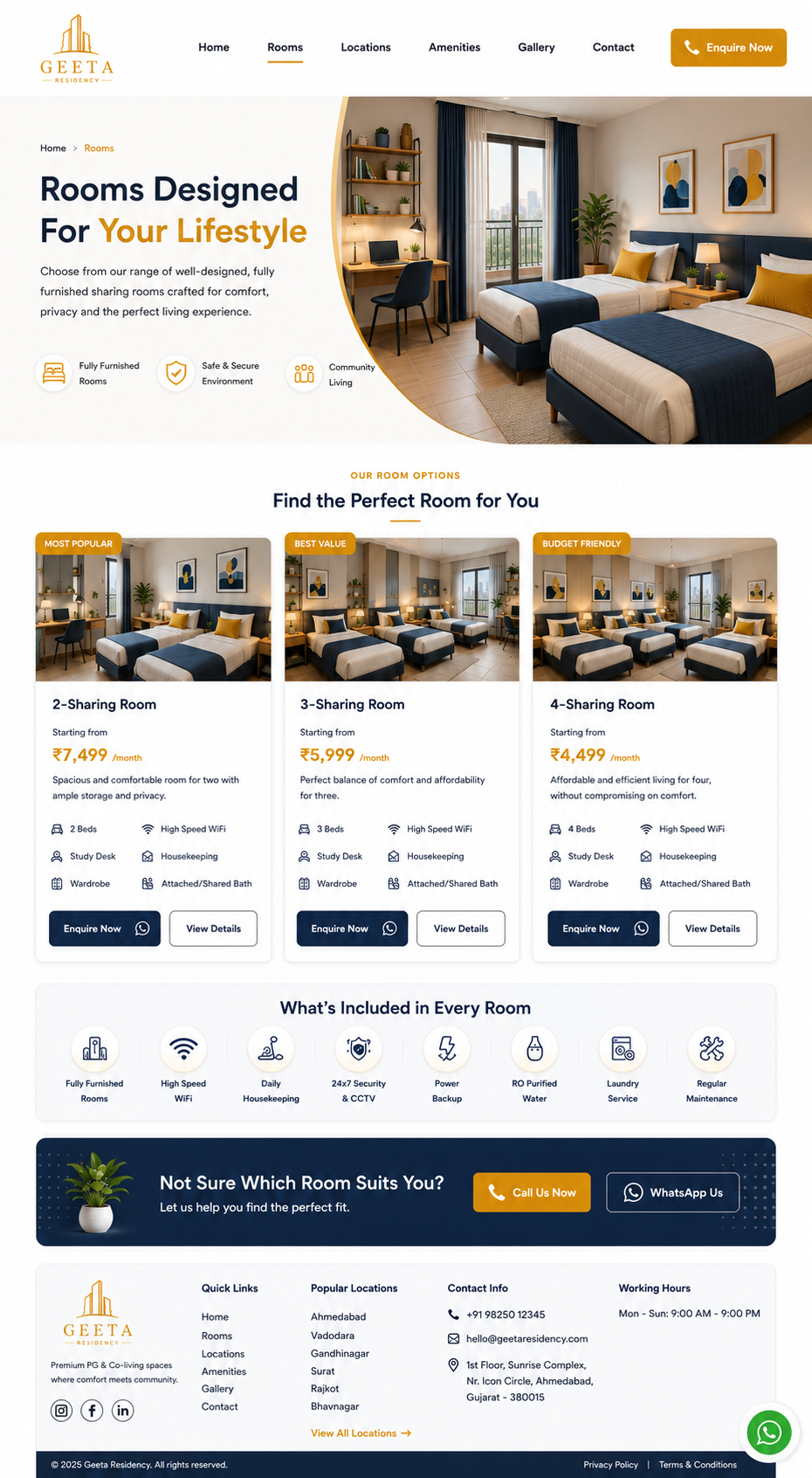 Rooms Page